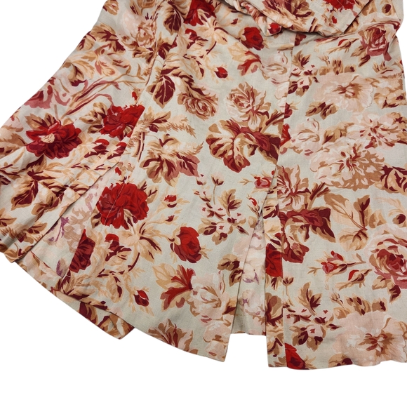 April Cornell Floral Midi Dress - Red and Cream - Picture 9 of 12